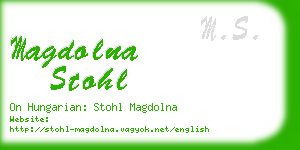 magdolna stohl business card